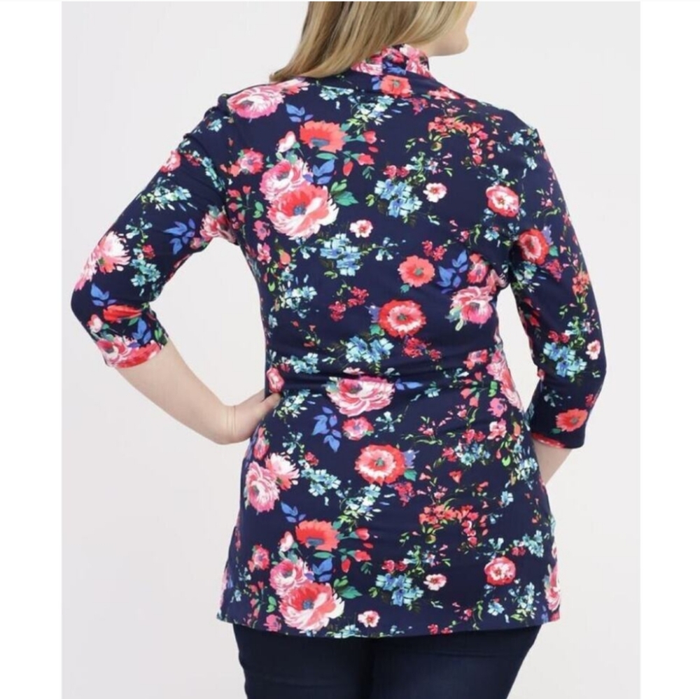 Kiyonna Super Soft Floral Cardigan - Picture 2 of 7